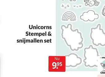 Boekenvoordeel Unicorns Stempel & Snijmallen Set aanbieding