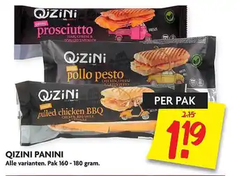 Dekamarkt QIzini Panini 160-180g aanbieding