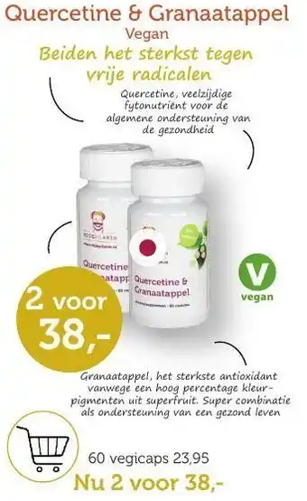 De Rode Pilaren Quercetine & Granaatappel Vegan aanbieding