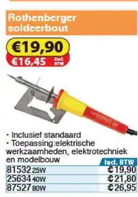 Toolstation Rothenberger Soldeerbout aanbieding