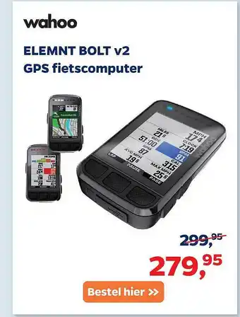 Bike Totaal Wahoo Elemnt Bolt V2 GPS Fietscomputer aanbieding