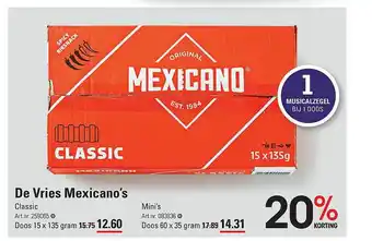 Sligro De Vries Mexicano's Classic Of Mini's 20% Korting aanbieding