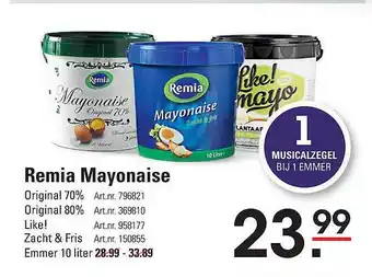 Sligro Remia Mayonaise aanbieding