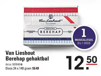 Sligro Van Lieshout Berehap Gehaktbal aanbieding