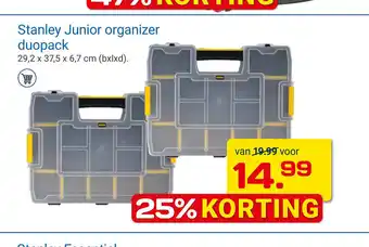 Kluswijs Stanley Junior organizer duopack aanbieding