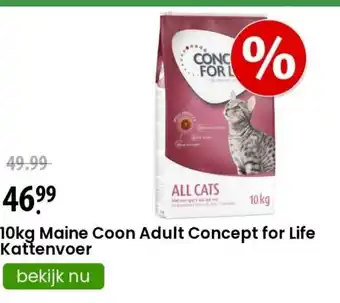 Zooplus 10kg Maine Coon Adult Concept for Life Kattenvoer aanbieding