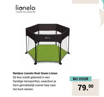 Van Asten BabySuperstore Reisbox Lionelo Roel Green Limon aanbieding