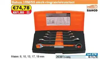 Toolstation Bahco 1rm S5 Steek Ringratelsleutelset aanbieding