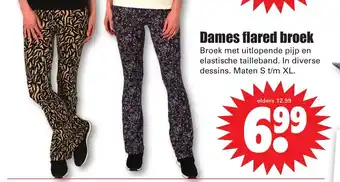 Dirk Dames flared broek aanbieding