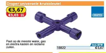 Toolstation Draper Universele Kruissleutel aanbieding