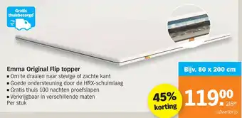 Albert Heijn Emma Original Flip topper aanbieding