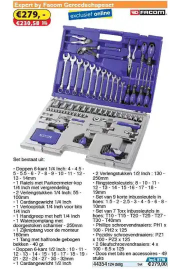 Toolstation Expert By Facom Gereedschapsset aanbieding