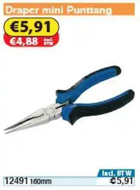 Toolstation Draper Mini Punttang 160mm aanbieding