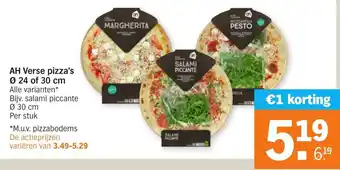 Albert Heijn Verse pizza's 24 of 30 cm aanbieding