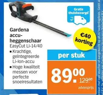 Albert Heijn Gardena accuheggenschaar EasyCut Li-14/40 aanbieding