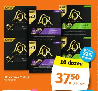 Albert Heijn L'OR capsules 20 stuks aanbieding