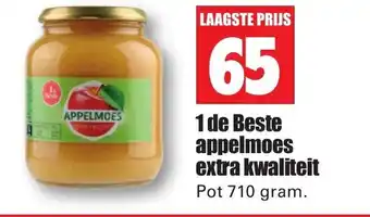 Dirk 1 de Beste appelmoes extra kwaliteit 710 gram aanbieding