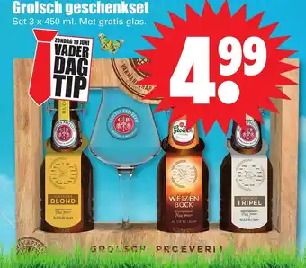 Dirk Grolsch geschenkset 3x450 ml aanbieding