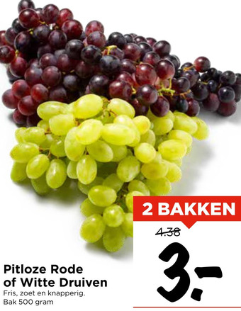 Vomar Voordeelmarkt Pitloze Rode of Witte Druiven aanbieding