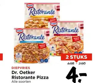 Vomar Voordeelmarkt DIEPVRIES Dr. Oetker Ristorante Pizza aanbieding