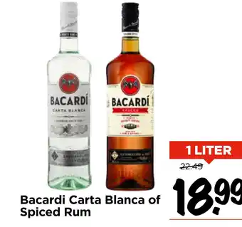 Vomar Voordeelmarkt Bacardi Carta Blanca of Spiced Rum aanbieding