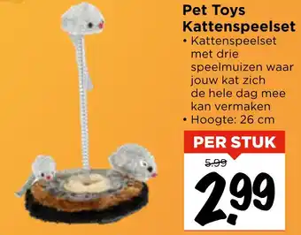 Vomar Voordeelmarkt Pet Toys Kattenspeelset aanbieding