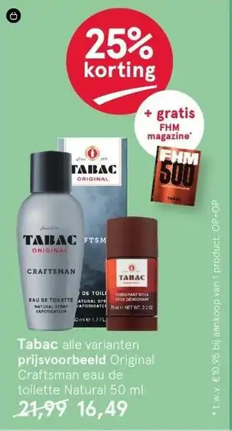 Etos Tabac aanbieding