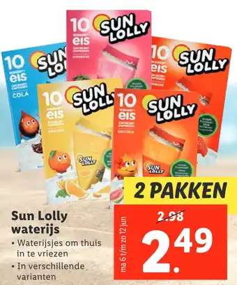 Lidl Sun Lolly wateriis aanbieding