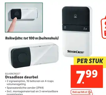 Lidl SILVERCRESTⓇ Draadloze deurbel aanbieding
