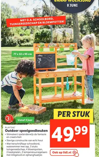 Lidl PLAYTIVEⓇ Outdoor speelgoedkeuken aanbieding