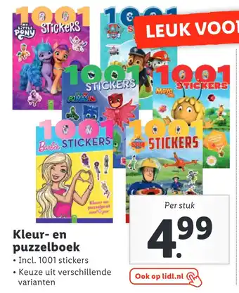 Lidl Kleur- en puzzelboek aanbieding