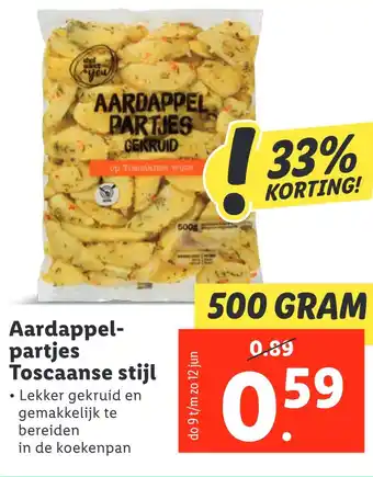 Lidl Aardappel- partjes Toscaanse stijl aanbieding