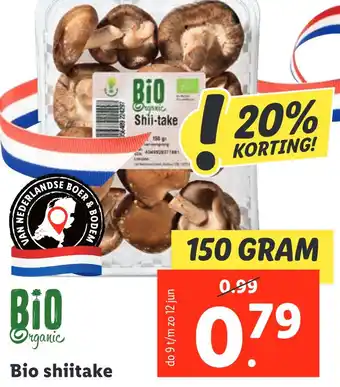 Lidl Bio shiitake aanbieding