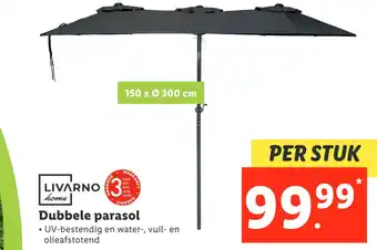 Lidl Dubbele parasol aanbieding