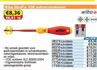 Toolstation Wiha Slimfix Vde Schroevendraaier aanbieding