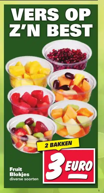 Nettorama Fruit Blokjes 2 bakken aanbieding