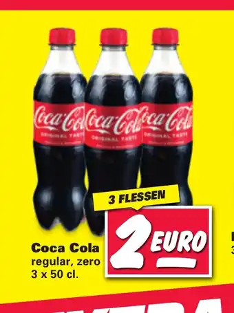 Nettorama Coca Cola regular, zero 3 x 50 cl aanbieding