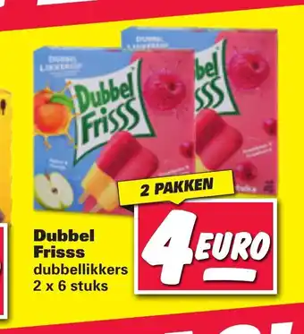 Nettorama Dubbel Frisss dubbellikkers 2 x 6 stuks aanbieding