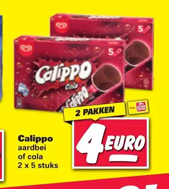 Nettorama Calippo aardbei of cola 2 x 5 stuks aanbieding