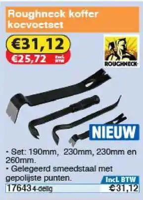 Toolstation Roughneck Koffer Koevoetset aanbieding