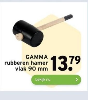 GAMMA Rubberen hamer vlak 90 mm aanbieding