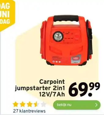 GAMMA Carpoint jumpstarter 2in1 12V/7Ah aanbieding