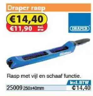 Toolstation Draper Rasp 250x40mm aanbieding