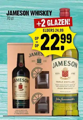 Dirck 3 Jameson Whiskey 70 cl aanbieding