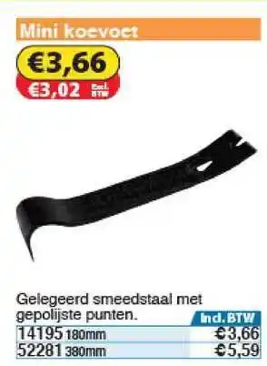 Toolstation Mini Koevoet aanbieding