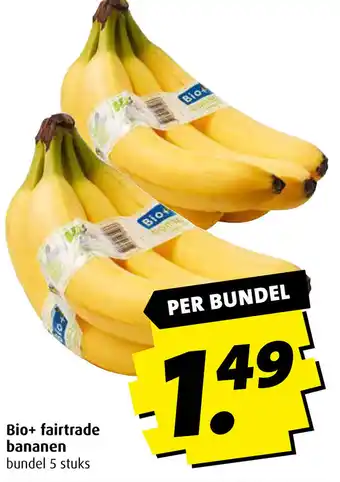 Boni Bio+ fairtrade bananen aanbieding