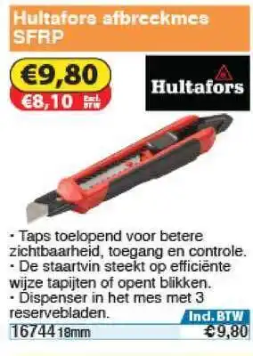 Toolstation Hultafors Afbreekmes Sfrp 18mm aanbieding