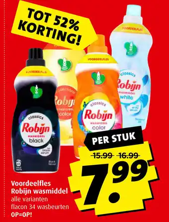 Boni Voordeelfles Robijn wasmiddel aanbieding