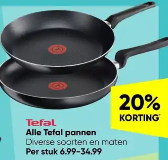 Big Bazar Alle Tefal pannen aanbieding