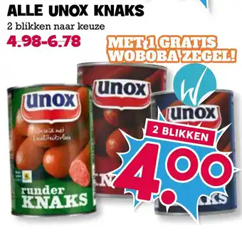 Boon`s Markt Alle Unox Knaks aanbieding